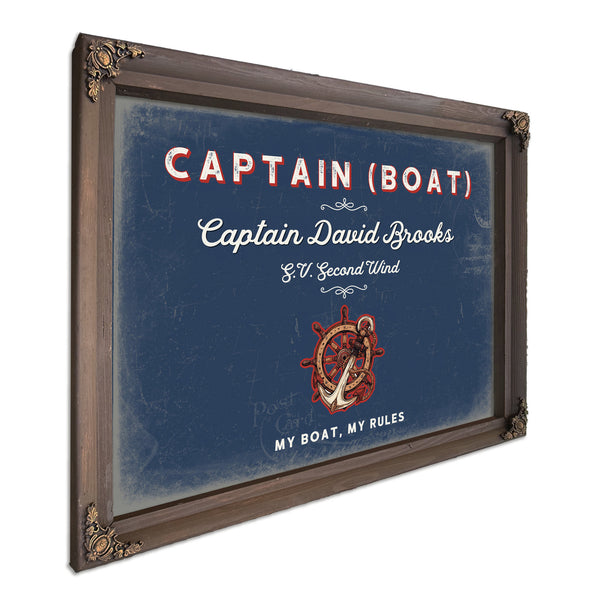 Personalized Boat Captain Sign, My Boat, My Rules, Denim Americana, image 7