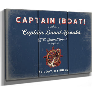 Personalized Boat Captain Sign, My Boat, My Rules, Denim Americana, image 14