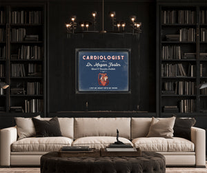 Personalized Cardiologist Sign, I Put My Heart Into My Work, Denim Americana, image 16