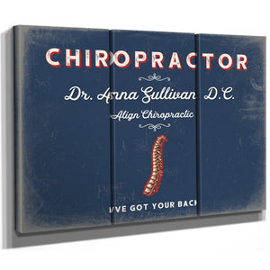 Personalized Chiropractor Sign, I've Got Your Back, Denim Americana, image 14