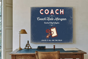 Personalized Coach Sign, Leave It All on the Field, Denim Americana, image 2