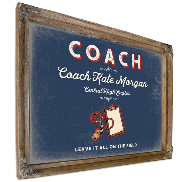 Personalized Coach Sign, Leave It All on the Field, Denim Americana, image 6