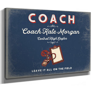 Personalized Coach Sign, Leave It All on the Field, Denim Americana, image 8