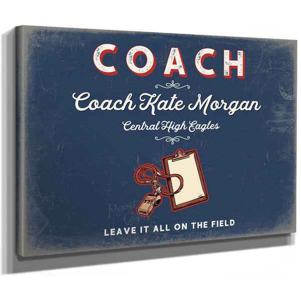 Personalized Coach Sign, Leave It All on the Field, Denim Americana, image 8