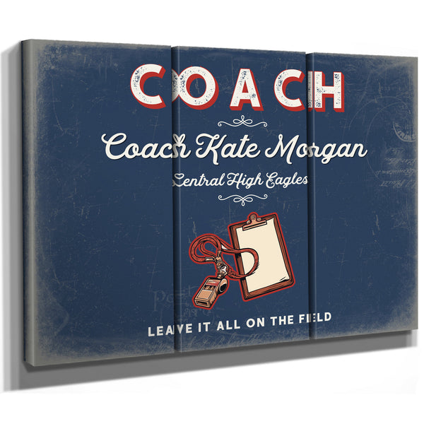 Personalized Coach Sign, Leave It All on the Field, Denim Americana, image 14