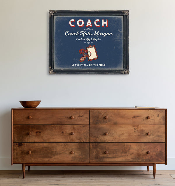 Personalized Coach Sign, Leave It All on the Field, Denim Americana, image 19