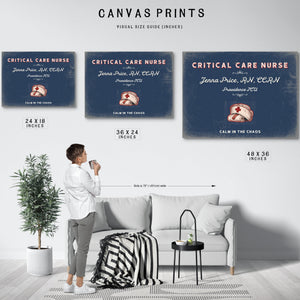 Personalized Critical Care Nurse Sign, Calm in the Chaos, Denim Americana, image 10