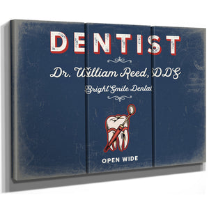 Personalized Dentist Sign, Open Wide, Denim Americana, image 14