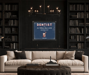 Personalized Dentist Sign, Open Wide, Denim Americana, image 16