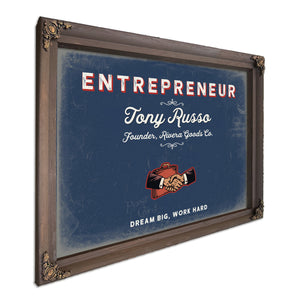 Personalized Entrepreneur Sign, Dream Big, Work Hard, Denim Americana, image 7