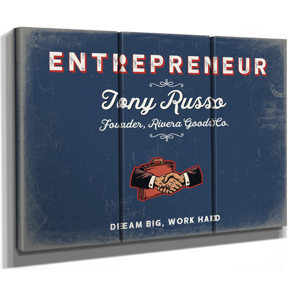 Personalized Entrepreneur Sign, Dream Big, Work Hard, Denim Americana, image 14