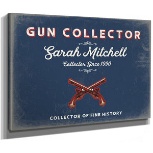 Personalized Gun Collector Sign, Collector of Fine History, Denim Americana, image 8