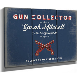 Personalized Gun Collector Sign, Collector of Fine History, Denim Americana, image 14