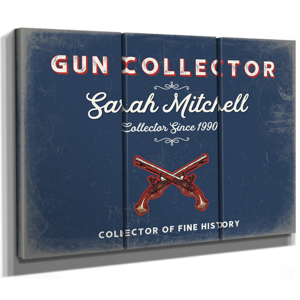 Personalized Gun Collector Sign, Collector of Fine History, Denim Americana, image 14