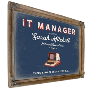 Personalized IT Manager Sign, There's No Place Like 127.0.0.1, Denim Americana, image 6