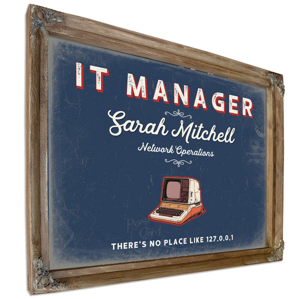 Personalized IT Manager Sign, There's No Place Like 127.0.0.1, Denim Americana, image 6