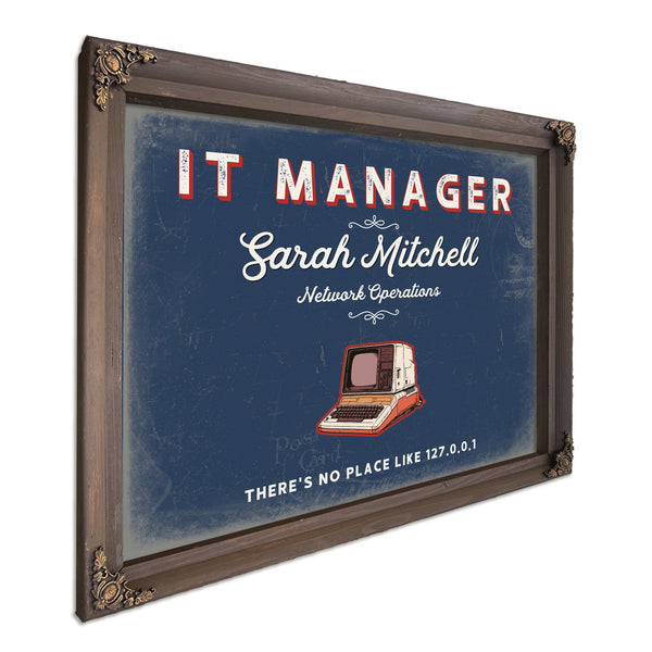 Personalized IT Manager Sign, There's No Place Like 127.0.0.1, Denim Americana, image 7
