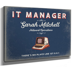 Personalized IT Manager Sign, There's No Place Like 127.0.0.1, Denim Americana, image 8