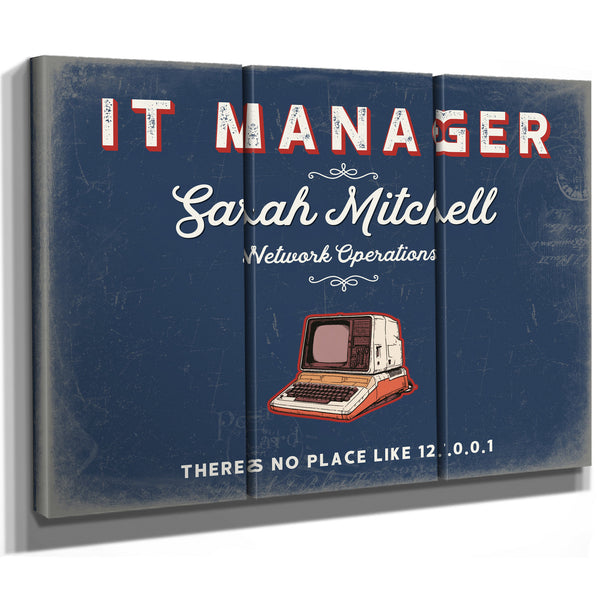 Personalized IT Manager Sign, There's No Place Like 127.0.0.1, Denim Americana, image 14