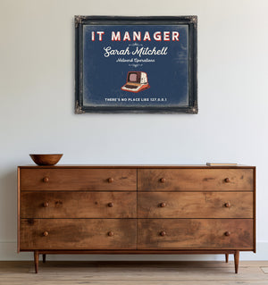 Personalized IT Manager Sign, There's No Place Like 127.0.0.1, Denim Americana, image 19