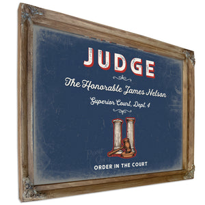 Personalized Judge Sign, Order in the Court, Denim Americana, image 6
