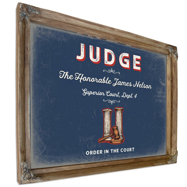 Personalized Judge Sign, Order in the Court, Denim Americana, image 6