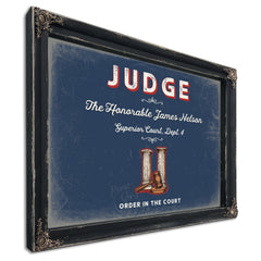 Personalized Judge Sign, Order in the Court, Denim Americana, image 1