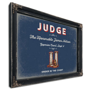 Personalized Judge Sign, Order in the Court, Denim Americana, image 1