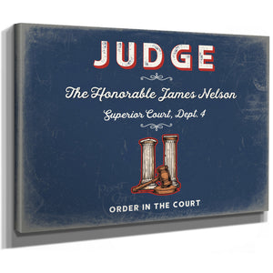 Personalized Judge Sign, Order in the Court, Denim Americana, image 8