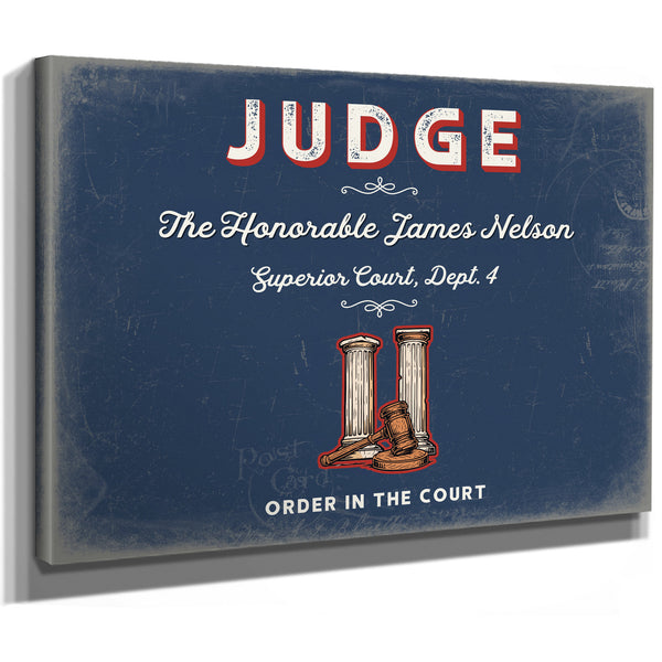 Personalized Judge Sign, Order in the Court, Denim Americana, image 8