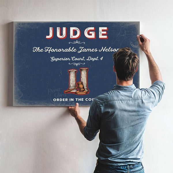 Personalized Judge Sign, Order in the Court, Denim Americana, image 9