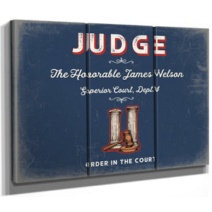 Personalized Judge Sign, Order in the Court, Denim Americana, image 14