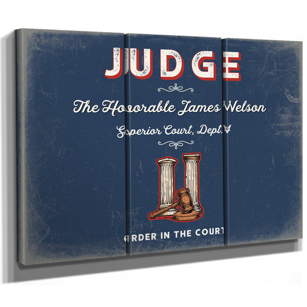 Personalized Judge Sign, Order in the Court, Denim Americana, image 14