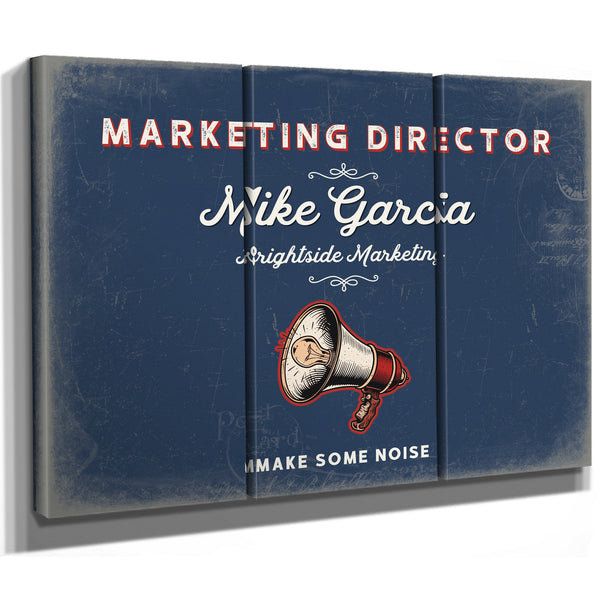Personalized Marketing Director Sign, Make Some Noise, Denim Americana, image 14