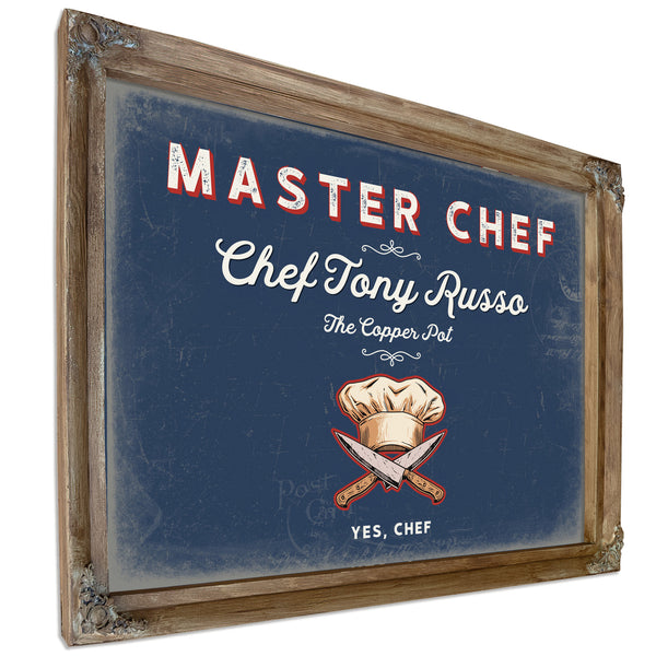 Personalized Master Chef Sign, Yes, Chef, Denim Americana, image 6