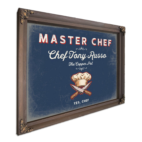 Personalized Master Chef Sign, Yes, Chef, Denim Americana, image 7