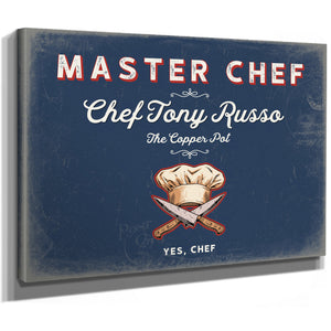 Personalized Master Chef Sign, Yes, Chef, Denim Americana, image 8