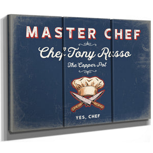 Personalized Master Chef Sign, Yes, Chef, Denim Americana, image 14