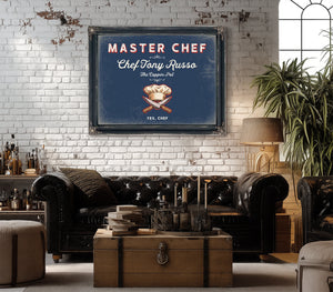 Personalized Master Chef Sign, Yes, Chef, Denim Americana, image 18
