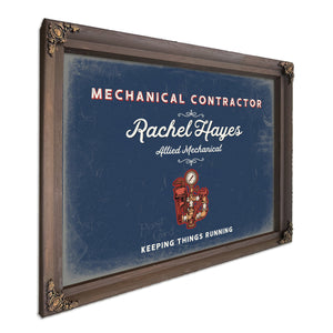 Personalized Mechanical Contractor Sign, Keeping Things Running, Denim Americana, image 7