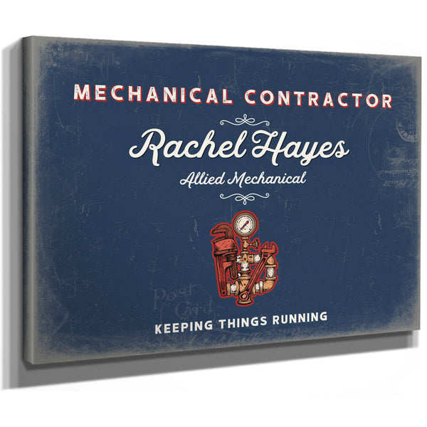 Personalized Mechanical Contractor Sign, Keeping Things Running, Denim Americana, image 8