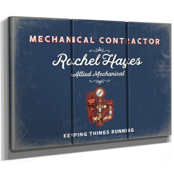 Personalized Mechanical Contractor Sign, Keeping Things Running, Denim Americana, image 14