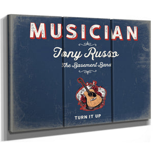 Personalized Musician Sign, Turn It Up, Denim Americana, image 14