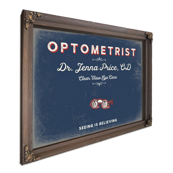 Personalized Optometrist Sign, Seeing Is Believing, Denim Americana, image 7