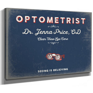 Personalized Optometrist Sign, Seeing Is Believing, Denim Americana, image 8