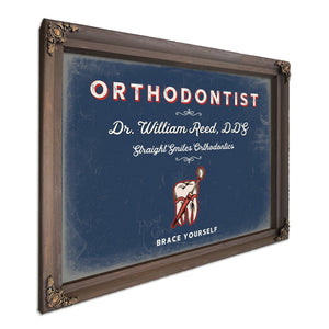 Personalized Orthodontist Sign, Brace Yourself, Denim Americana, image 7