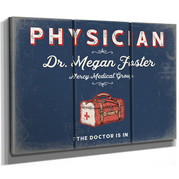 Personalized Physician Sign, The Doctor Is In, Denim Americana, image 14