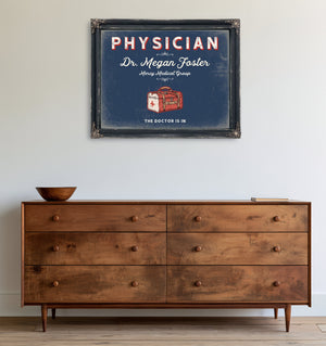 Personalized Physician Sign, The Doctor Is In, Denim Americana, image 19