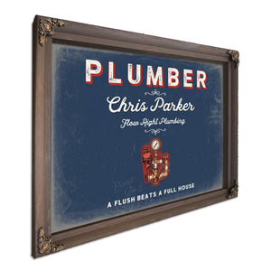 Personalized Plumber Sign, A Flush Beats a Full House, Denim Americana, image 7