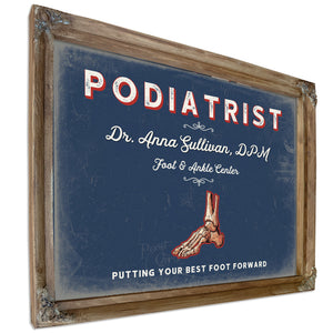 Personalized Podiatrist Sign, Putting Your Best Foot Forward, Denim Americana, image 6